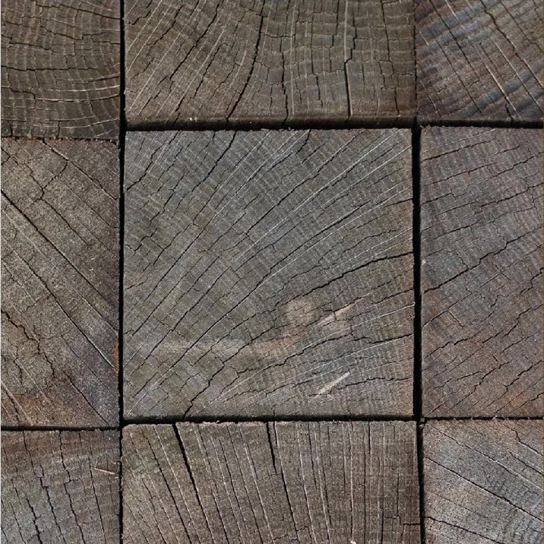 Square timber texture sample.